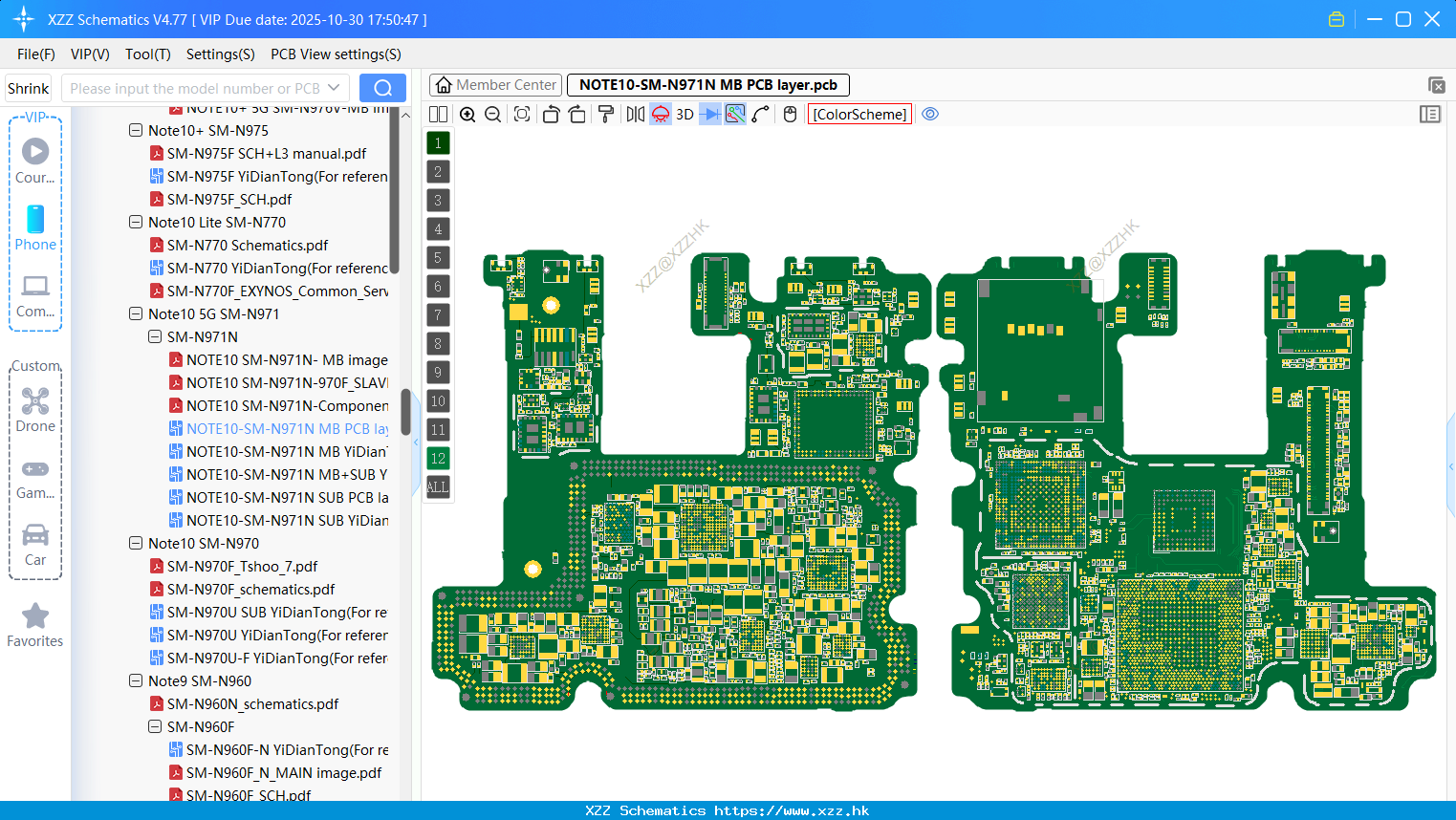 Samsung NOTE10-SM-N971N MB PCB Layer